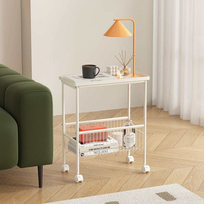 MerryRabbit -可移動鋼製雙層置物架MR-WQ1040-1 Movable 2 tiers Metal storage rack side table
