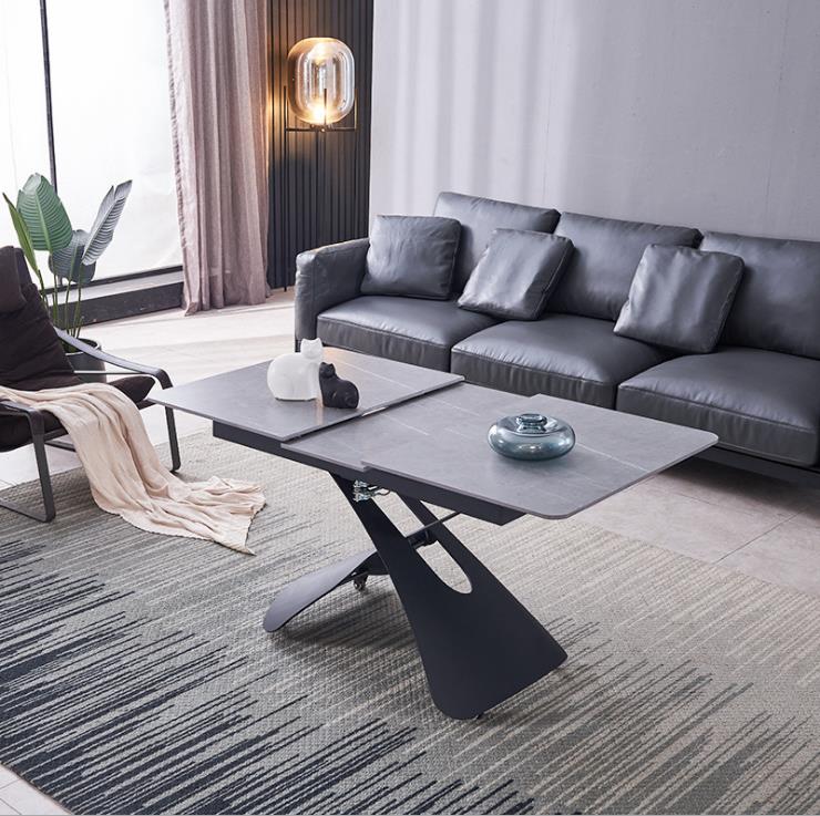 MerryRabbit -多功能升降伸縮岩板餐桌茶几兩用MR-684 Multi functional extendable lifting rock slab dining table coffee table