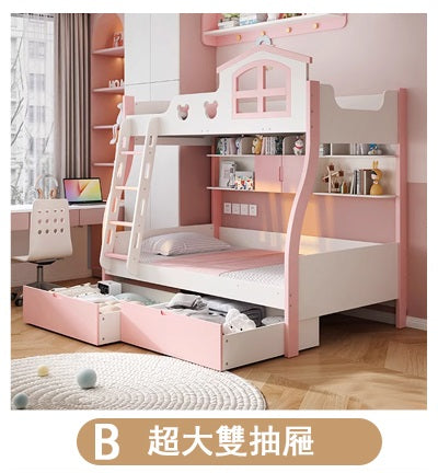 MerryRabbit –兒童高低床MR-B01 (固定三抽屜/雙抽屜/三抽屜連子母床/儲物床箱)【訂製貨品】