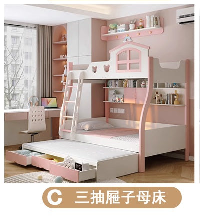 MerryRabbit –兒童高低床MR-B01 (固定三抽屜/雙抽屜/三抽屜連子母床/儲物床箱)【訂製貨品】