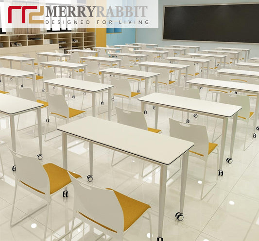 MerryRabbit – 可移動學習桌培訓桌 MR-JL-D267 白色