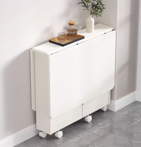 MerryRabbit - 1.2m移動版摺疊餐桌JSZ2091-2白色