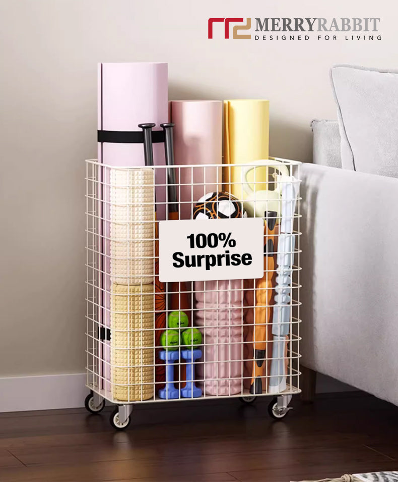 MerryRabbit -日式可移動鐵藝雜物籃MR-WQ1044-2 Movable Metal Basket