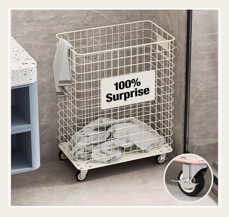 MerryRabbit -日式可移動鐵藝雜物籃MR-WQ1044-2 Movable Metal Basket