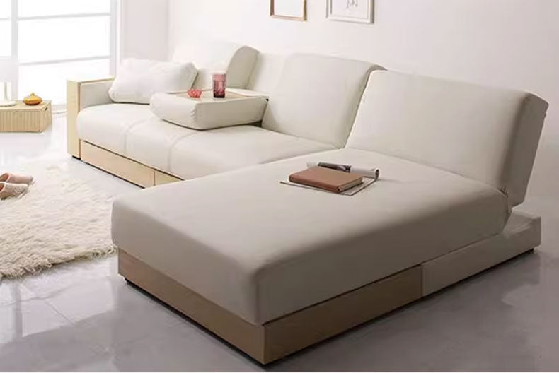 MerryRabbit – 多功能PU儲物梳化床帶貴妃位 MR-226 L-shape multi functional PU storage sofa bed
