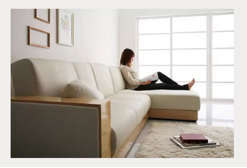 MerryRabbit – 多功能PU儲物梳化床帶貴妃位 MR-226 L-shape multi functional PU storage sofa bed