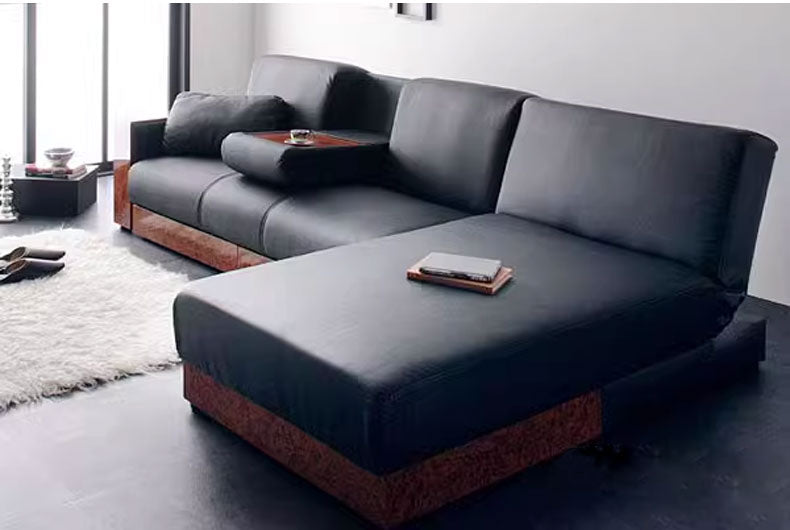 MerryRabbit – 多功能PU儲物梳化床帶貴妃位 MR-226 L-shape multi functional PU storage sofa bed