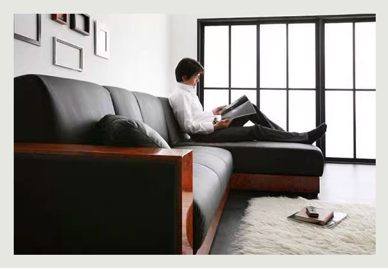 MerryRabbit – 多功能PU儲物梳化床帶貴妃位 MR-226 L-shape multi functional PU storage sofa bed