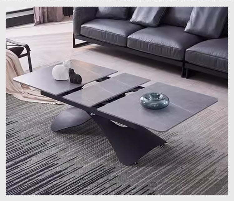 MerryRabbit -多功能升降伸縮岩板餐桌茶几兩用MR-684 Multi functional extendable lifting rock slab dining table coffee table