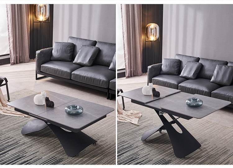 MerryRabbit -多功能升降伸縮岩板餐桌茶几兩用MR-684 Multi functional extendable lifting rock slab dining table coffee table