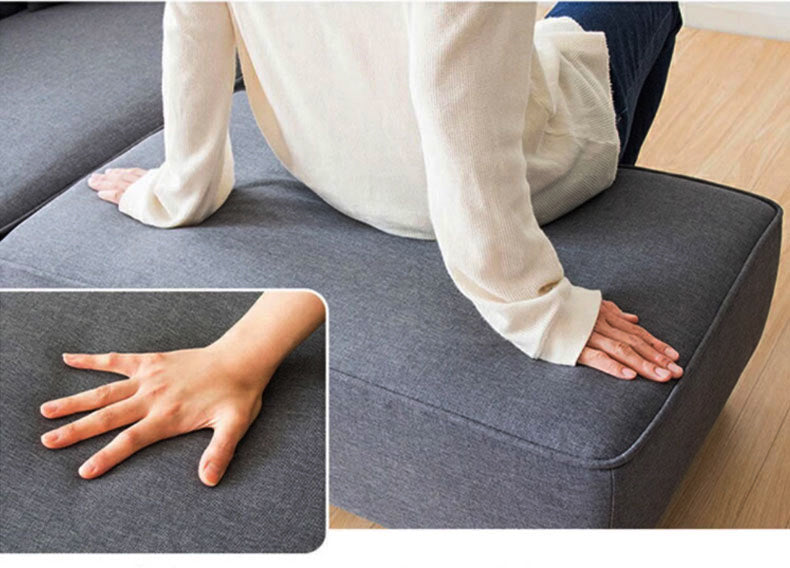 MerryRabbit - 日式雙人位+腳踏布藝沙發套裝MR-SA758 Japanese style double seat+foot rest sofa set