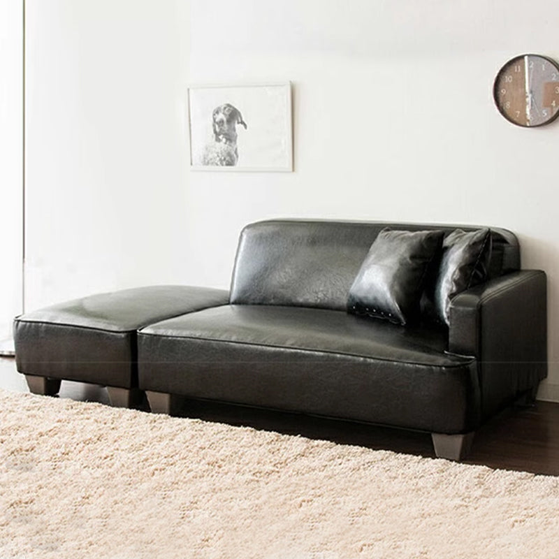 MerryRabbit - 日式雙人位+腳踏PU皮藝沙發套裝MR-SA758 Japanese style double seat+foot rest sofa set