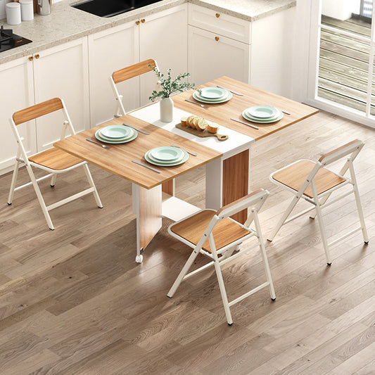 MerryRabbit – 可移動摺疊桌椅1+4套裝WT043-10+JSZ2039-1 Movable folding table with 4 Chairs set