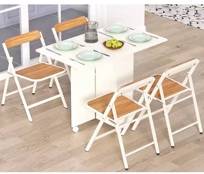 MerryRabbit - 1.4m移動版摺疊餐桌WT043-4W Folding Dining Table 1.4m