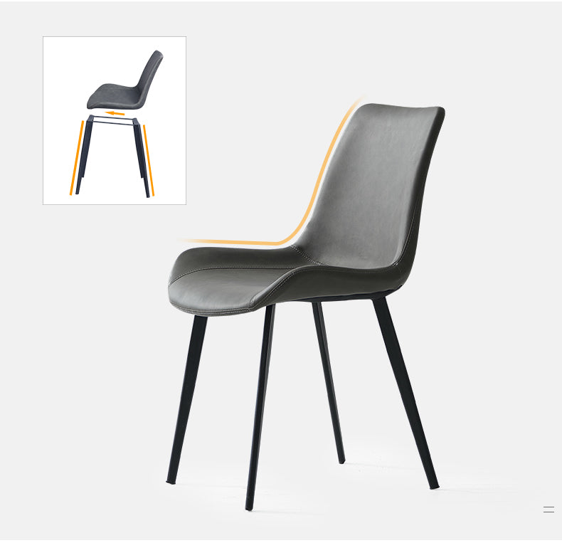 MerryRabbit - 時尚餐椅2張 MR-918