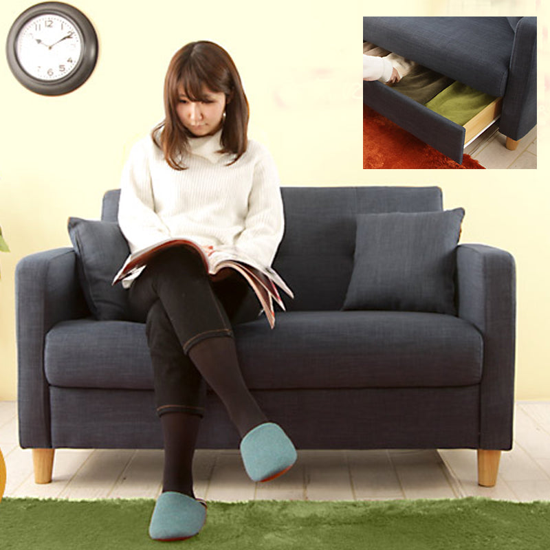 MerryRabbit - 簡約2人位布藝收納沙發 MR-1252 2 seater fabric sofa with storage
