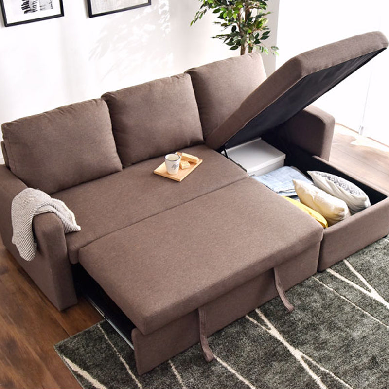 MerryRabbit – 簡約多功能布藝儲物梳化床 MR-312 Multi-functional L shape fabric storage sofa bed