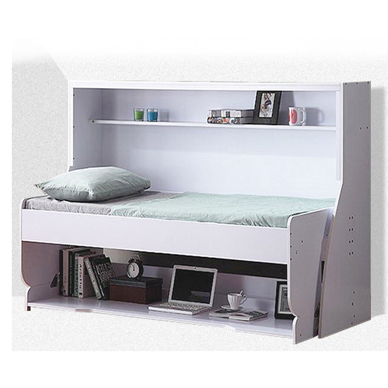 MerryRabbit - 多功能一體鋼琴式書桌隱形床 90cm單人床 MR-YXC01 Multifunctional WallBed with Foldable Table 90cm single bed