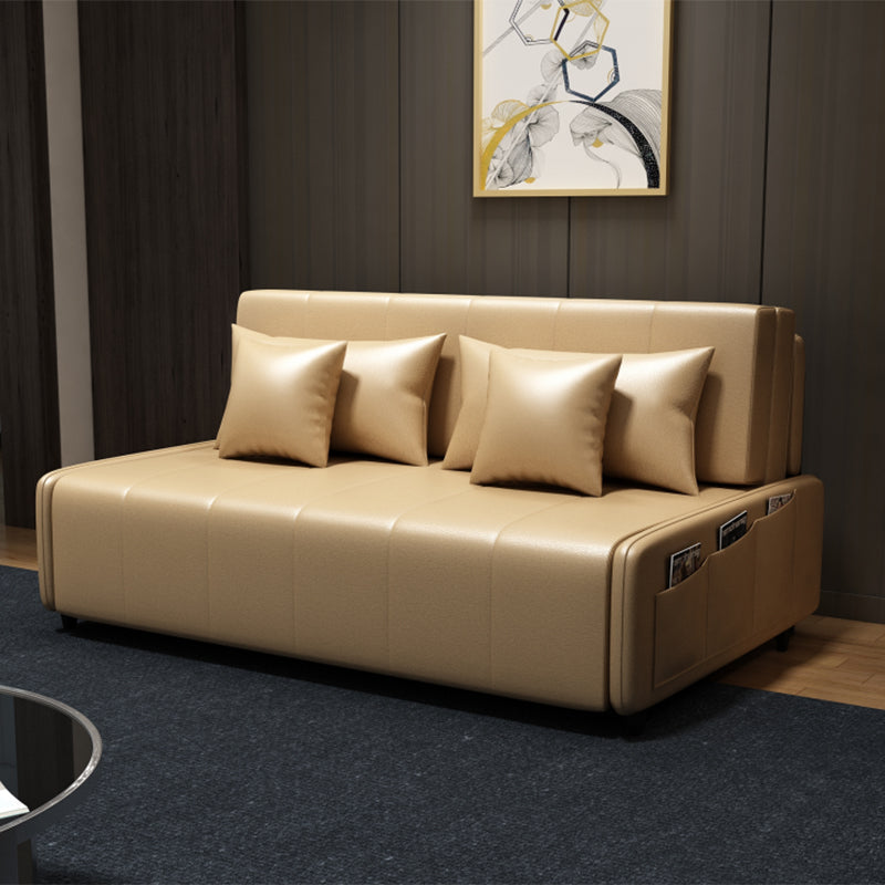 MerryRabbit - 165cm多功能摺疊超纖皮儲物梳化床MR-6059  165cm Multi-functional Foldable Storage Microfiber Leather Sofa Bed