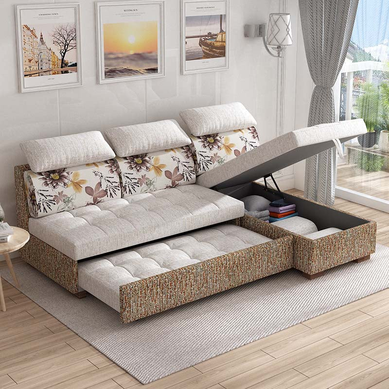 MerryRabbit – 多功能儲物轉角L型貴妃三人位沙發床MR-7289 Multi-functional L-shape Sofa bed with Storage