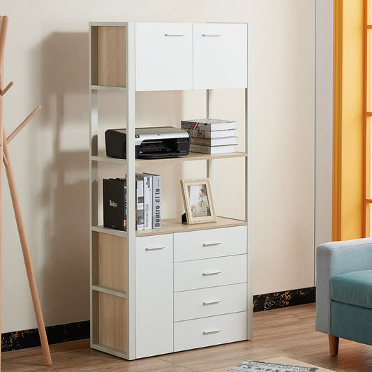 MerryRabbit -高身鋼木組合櫃 MR-9803 Bookcase Bookshelf Multi Layer Combination Cabinet