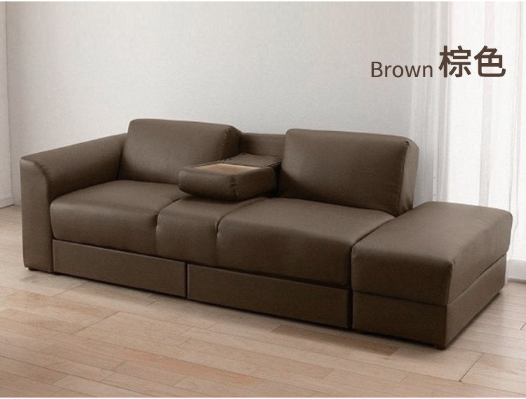 MerryRabbit – PU皮製儲物梳化床MR-106  PU leather storage sofa bed