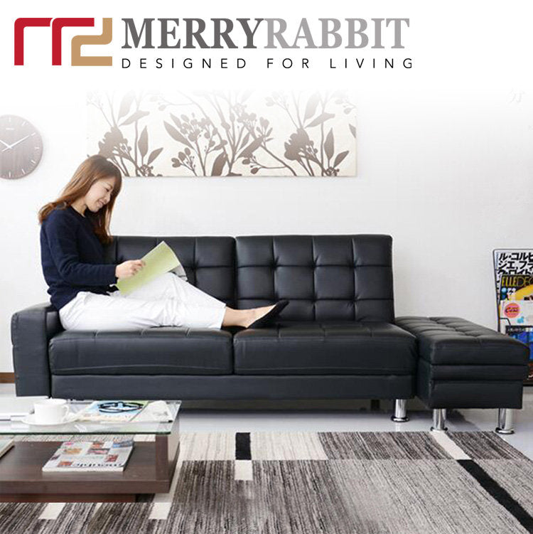 MerryRabbit – 日式小戶型多功能組合PU沙發MR-028 Pu Sofa Bed With Storage Ottoman