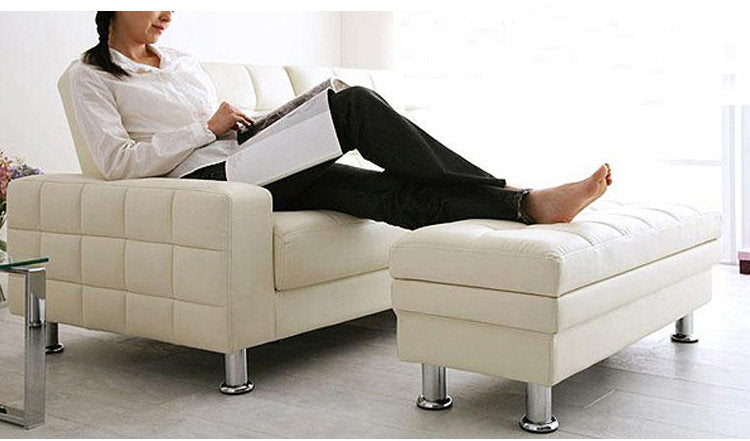 MerryRabbit – 日式小戶型多功能組合PU沙發MR-028 Pu Sofa Bed With Storage Ottoman