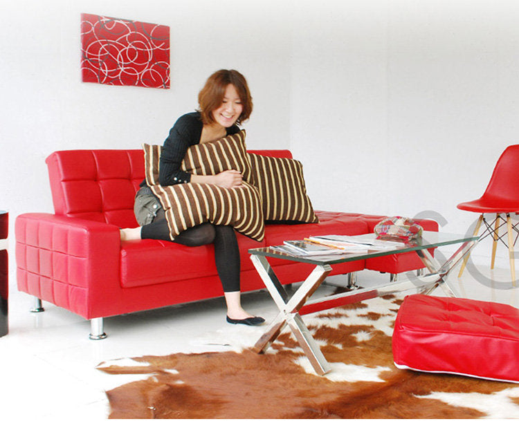 MerryRabbit – 日式小戶型多功能組合PU沙發MR-028 Pu Sofa Bed With Storage Ottoman