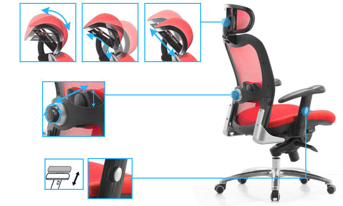 MerryRabbit - 高背大班椅人體工學椅MR-826 Ergonomic High-Back Swivel Chair