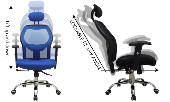 MerryRabbit – 人體工學網布辦公椅MR-875 Ergonomic Office Chair with Headrest