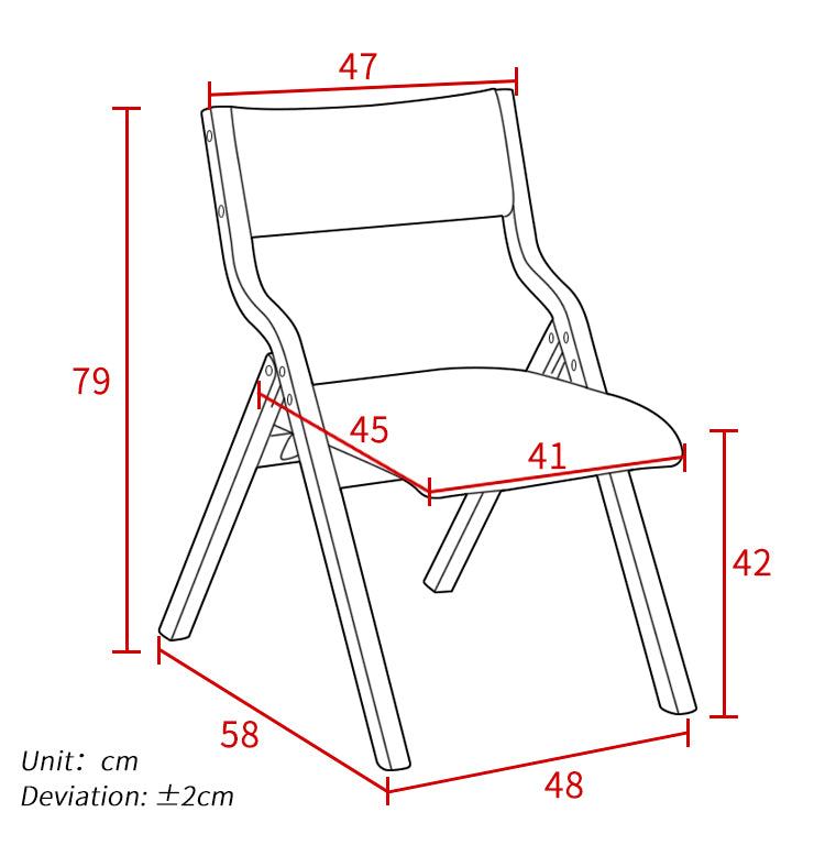 MerryRabbit - 2張實木摺疊椅MR-710 Set of 2 pcs solid Wood folding chair