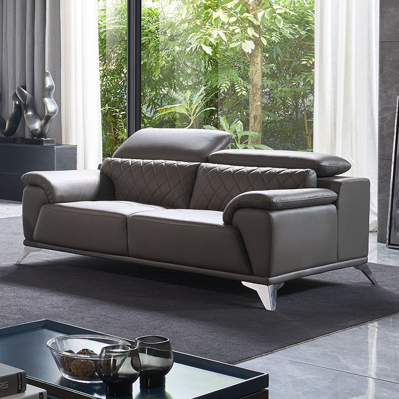 MerryRabbit - 頭層牛皮200cm3位梳化MR-1825 Cow Leather 3 Seaters Sofa with Adjustable Headrest