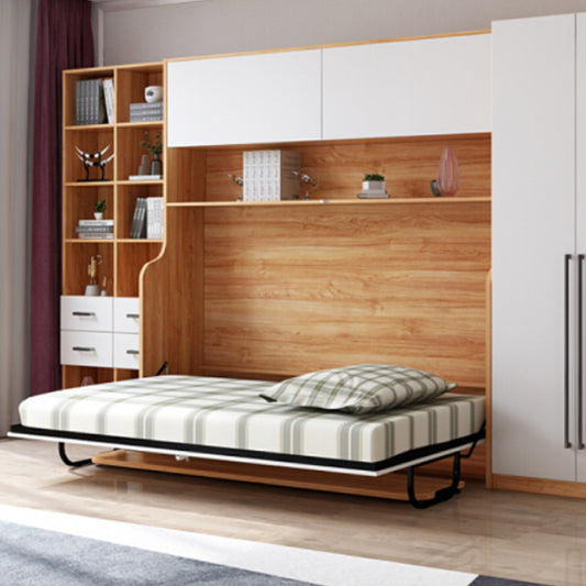 MerryRabbit - 多功能帶書桌書櫃隱形側翻床 90cm單人床 MR-YXC03  Multifunctional WallBed with Foldable Table and Cabinet 90cm, single bed