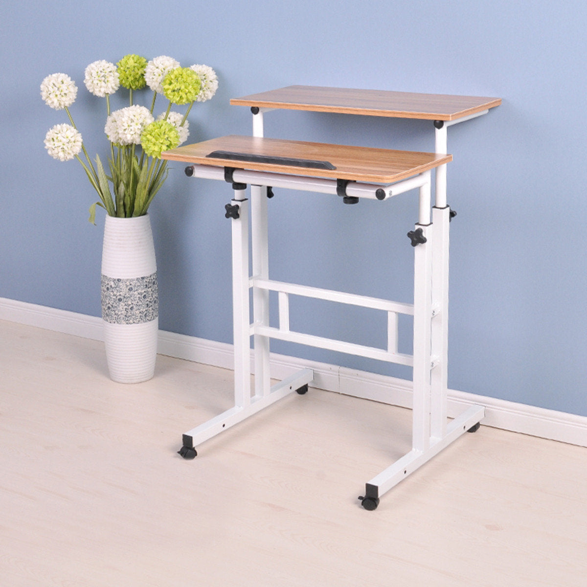 MerryRabbit - 多功能方形電腦桌101 MerryRabbit - An 2-Tier Expandable Standing Desk 101