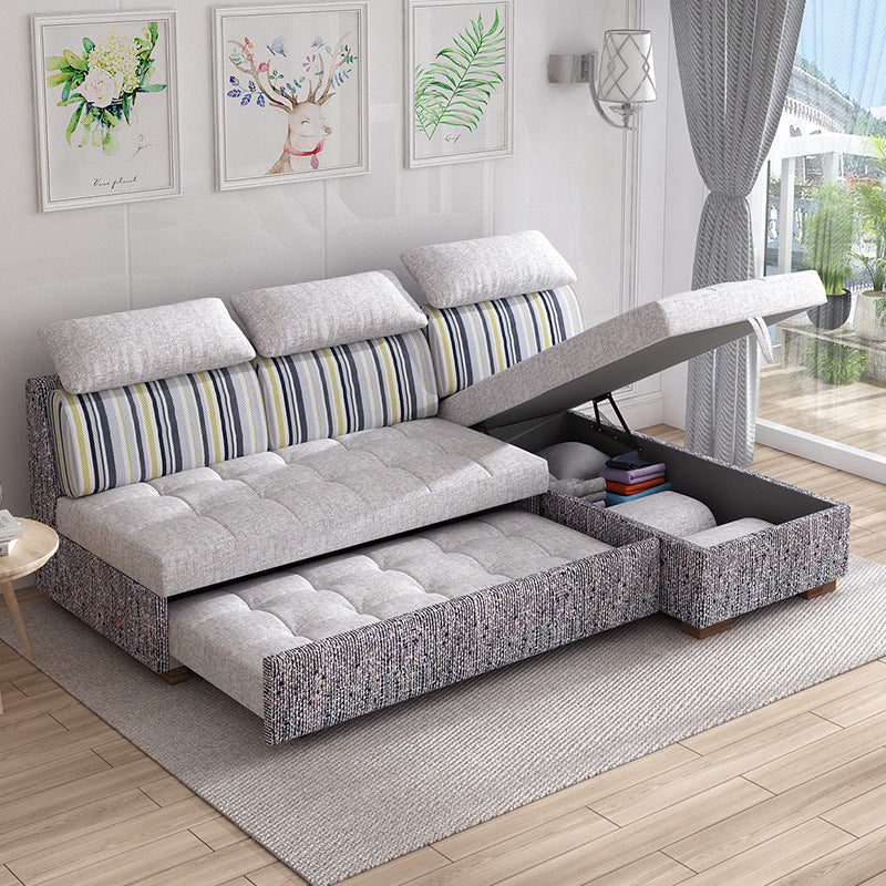 MerryRabbit – 多功能儲物轉角L型貴妃三人位沙發床MR-7289 Multi-functional L-shape Sofa bed with Storage
