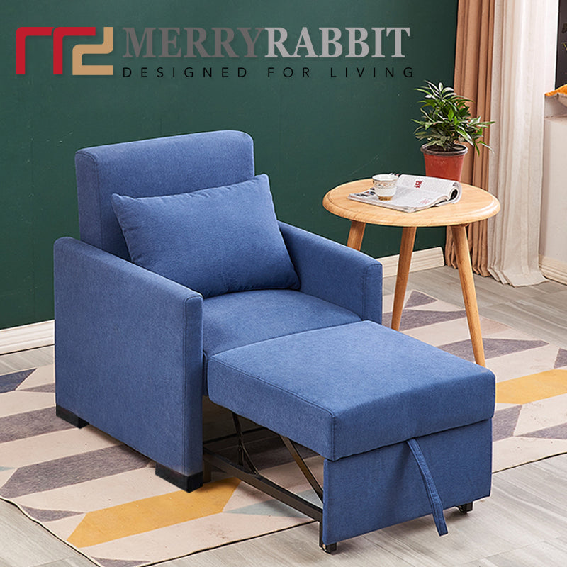 MerryRabbit - 多功能單人布藝梳化床 MR-7296  Single Seater Multi-functional Folding Fabric Sofa