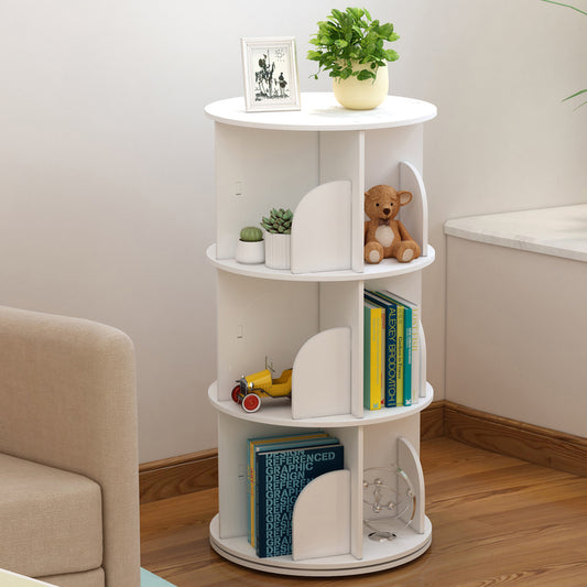 MerryRabbit - 落地式創意360度旋轉書架3層 MR-360_3  360 degree rotation bookshelf 3-tier