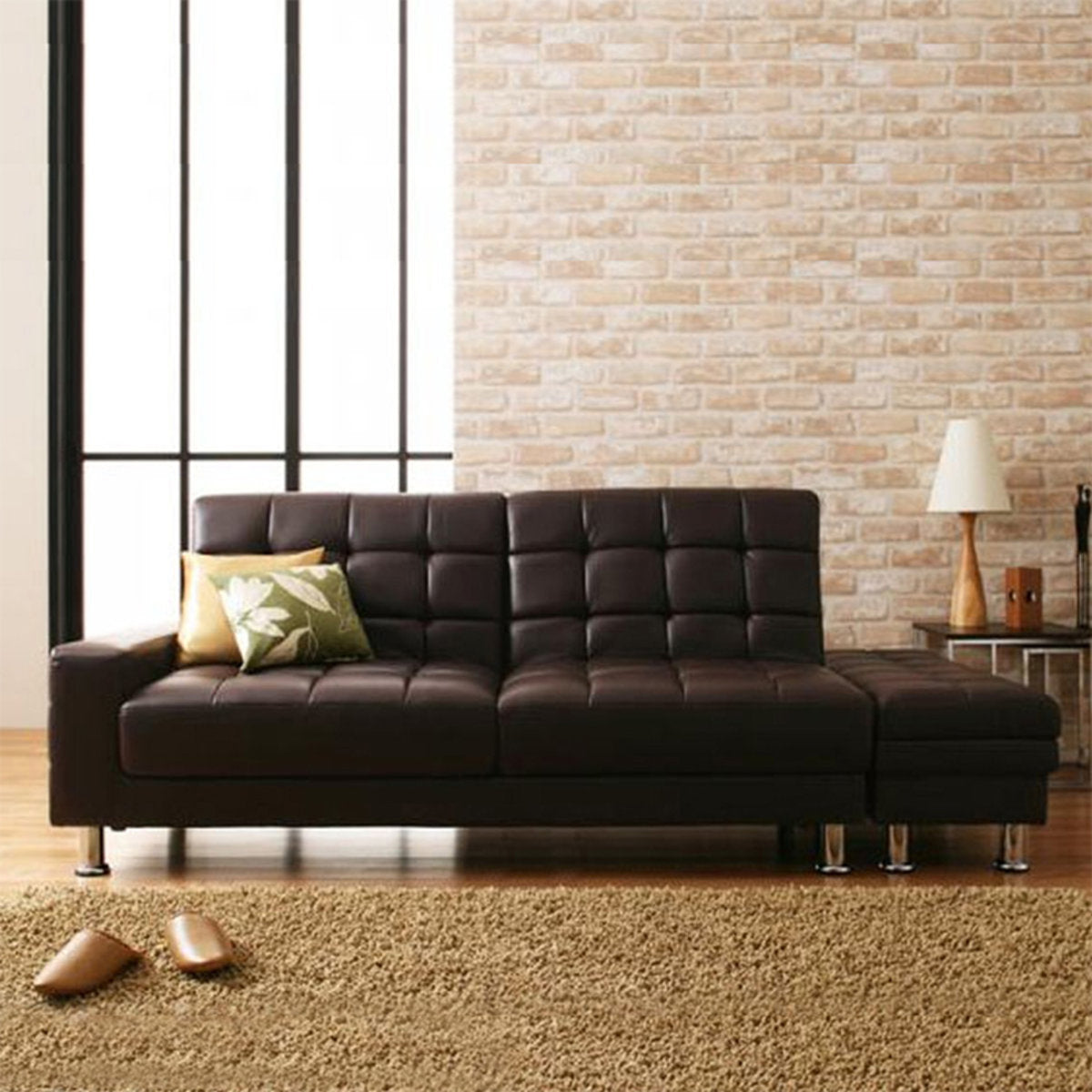 MerryRabbit – 日式小戶型多功能組合PU沙發MR-028 Pu Sofa Bed With Storage Ottoman
