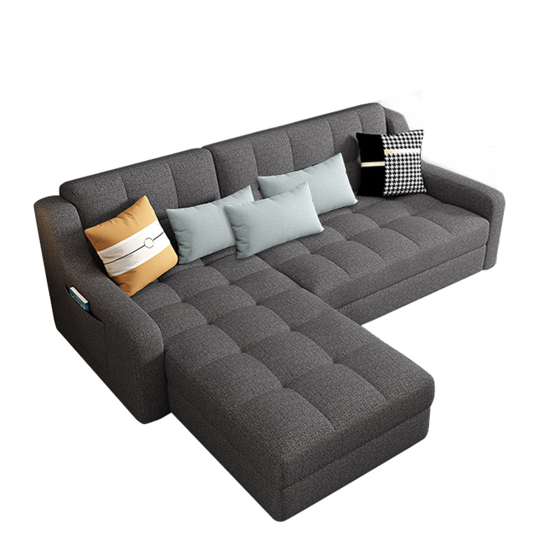 MerryRabbit - 多功能折疊2人位+貴妃位儲物布藝沙發床 MR-50 L-Sahpe Fabric Sofa /Sofa Bed with Storage