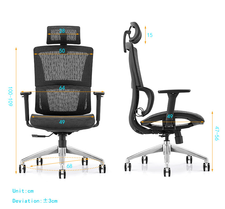 MerryRabbit -人體工學全網椅MR-828A  Ergonomics full Mesh Office Chair Computer Chair