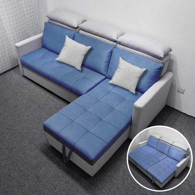 MerryRabbit - 多功能儲物轉角布藝沙發床MR-7358 L-Shape Storage Sofa Bed