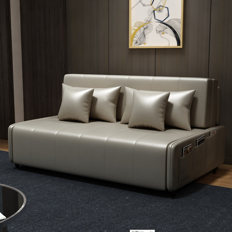 MerryRabbit - 165cm多功能摺疊超纖皮儲物梳化床MR-6059 165cm Multi-functional Foldable Storage Microfiber Leather Sofa Bed