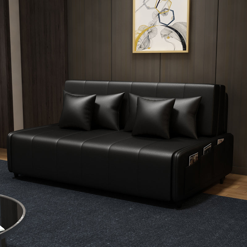 MerryRabbit - 165cm多功能摺疊超纖皮儲物梳化床MR-6059 165cm Multi-functional Foldable Storage Microfiber Leather Sofa Bed