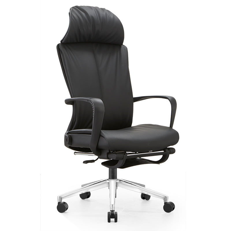 MerryRabbit -牛皮高背可調節可躺轉椅電腦椅辦公椅大班椅帶腳踏MR-A60 Cow leather Reclining Office Chair High Back Chair with Footrest