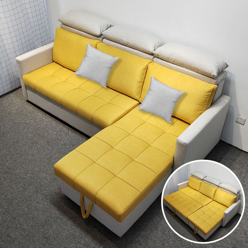 MerryRabbit - 多功能儲物轉角布藝沙發床MR-7358 L-Shape Storage Sofa Bed