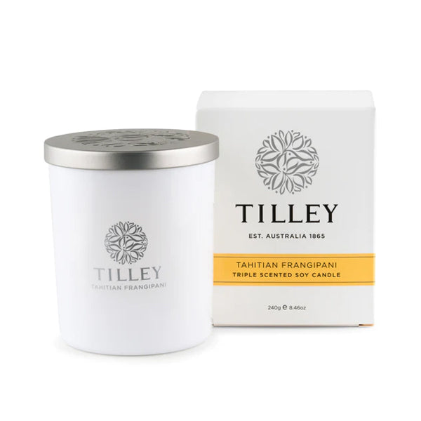 TILLEY - 天然大豆油大溪地素馨花味香氛蠟燭 240G Tahitian Frangipani Soy Candle 240G