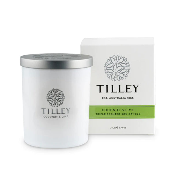 TILLEY - 天然大豆油棷子青檸味香氛蠟燭 240G Coconut & Lime Soy Candle 240G