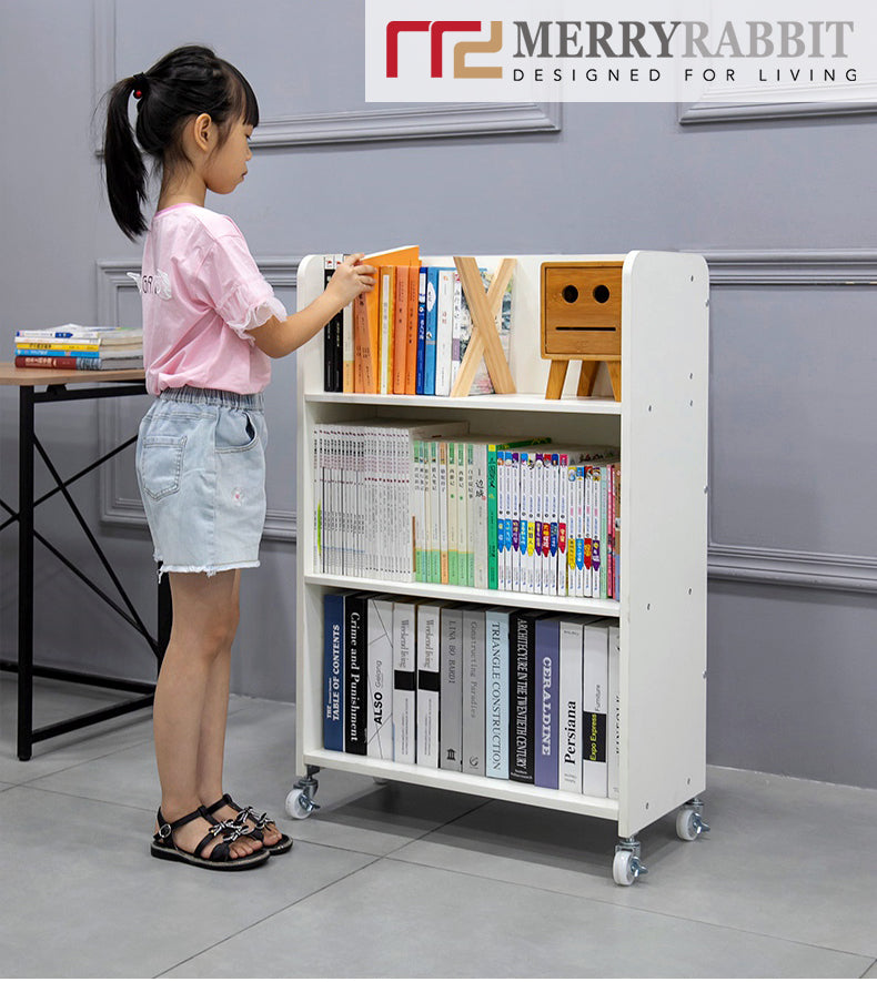 MerryRabbit –  可移動雙面兩用兒童書架雜誌架 JSZ024-1  Movable Double-sided Kid's Bookshelf, Magazine Rack with Storage