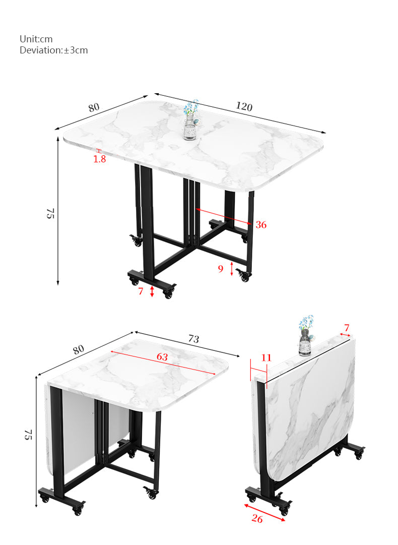 MerryRabbit - 可移動摺疊伸縮餐桌電腦桌MR-JSZ2028-1 Movable Folding Dinning Table